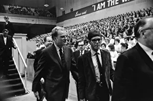 01196 Prints: Cliff Richard attends the Billy Graham service at Earls Court. 16th June 1966