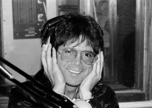 Cliff Richard at Capital Radio to raise money for London Children. 10th April 1982