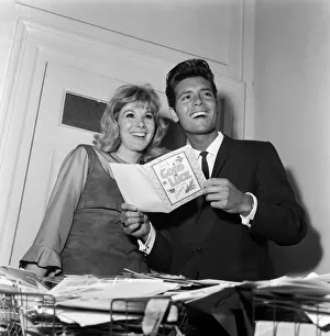 Greeting Prints: Cliff Richard celebrates his 23rd birthday today by meeting Susan Hampshire who is to be