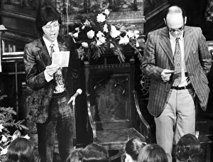 Cliff Richard (left) and Bill Latham seen here singing to the congregation
