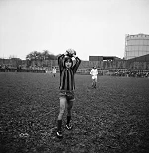 Images Dated 1st January 1973: Cliff Richard playing football at a charity football match at Southall. 1st January 1973