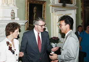 Cliff Richard with Prime Minister John Major and his wife Norma Major - January 1991