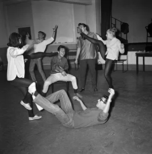 Rehearsals Prints: Cliff Richard and the Shadows - and partners -rehearse for a new sixteen week show