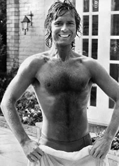 Swimming Prints: Cliff Richard Singer Actor at his Surrey home after a swim October 1978