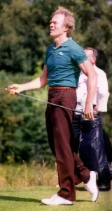 Clint Eastwood actor playing golf at Gleneagles in Scotland A&copy;Mirrorpix