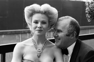Broadcaster Prints: Clive James and Pamela Stephenson pictured at London Weekend television. 27th May 1981
