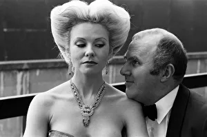 01012 Prints: Clive James and Pamela Stephenson pictured at London Weekend television. 27th May 1981