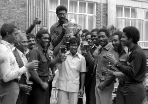 West Indies Prints: Clive Lloyd and his victorious West Indians after defeating the Australians in