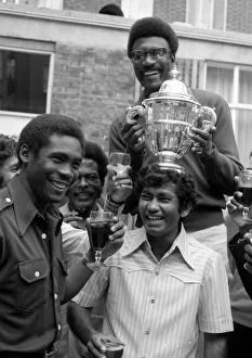 Clive Lloyd and his victorious West Indians after defeating the Australians in