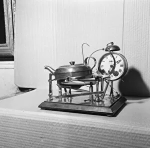 Images Dated 27th April 1971: Clock and Kettle Tea Maker shown at The Fantasies