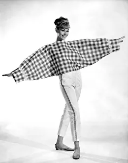00025 Prints: Clothing Beach. The checked bolster blouse looks like a pair of giant sleeves