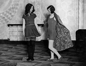 Swimming Costumes Prints: Clothing Beach Old: Bathing Costumes 1870 to 1931 at the Regal Cinema. P018090