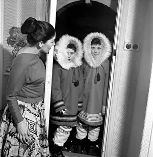 Clothing: Eskimo Coats: Mrs. Betty Wyatt teaches Eskimos on Baffin Island seen here
