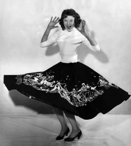 Skirt Prints: Clothing Fashion 1956: These are pictures of Miss Pat Laurence aged 17