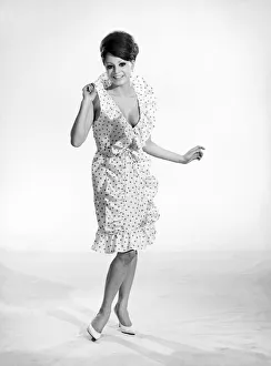 00436 Prints: Clothing: Fashion: Dress: Woman wearing Spanish dress. Model: Carmen Dane. 1964 B1750-002