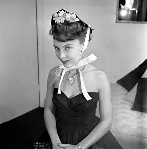Clothing: Fashion: Humour singer Diane Decker seen here wearing a hat made out of old