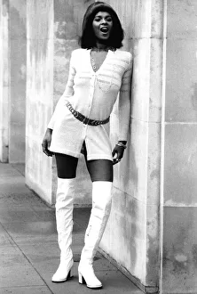 Clothing Fashion Leather White Boots January 1970 Model Jill Paccinopotti wearing
