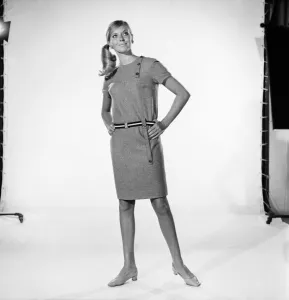 Clothing: Fashion: Maureen Walker Modelling: Grey dress, skirt and two jackets