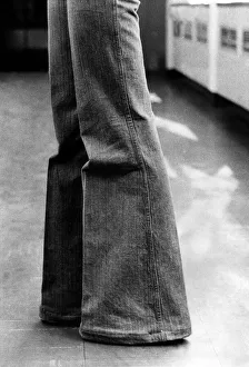 Jeans Prints: Clothing Fashion Mens Flaired Denim Jeans May 1974