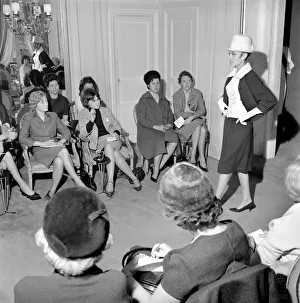 00436 Prints: Clothing: Fashion: Paris: Fashion show at the Paris fashion house of Heim-Jeunes Filles