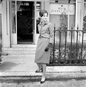 00436 Prints: Clothing: Fashion: Paris: Women modelling the latest 1963 French dress designs in