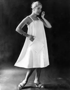 Clothing Fashion: Verna Clarke modelling a summer dress. July 1958 P006907