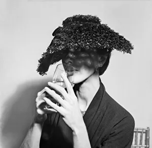 Clothing Fashions 1952. Coronation Year Hats by Otto Lucas. November 1952 C5439