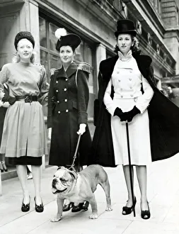 Clothing Fashions Women 1940s dresses Woman wearing Double breasted naval coat