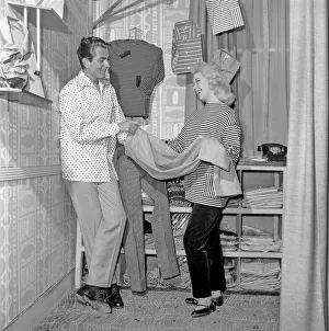 Clothing mens and womens fashions 1957: Models Michael Stanley