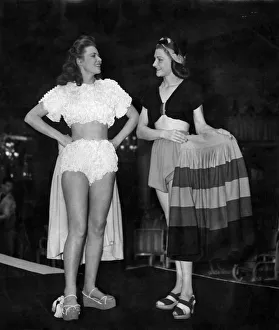 00026 Prints: Clothing - Women - Beachwear Girl on left wears a white Rumba