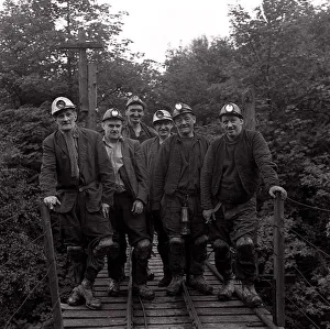 Coal Miners of Guyderbottom pit near Barnsley which is one of the smallest in the country
