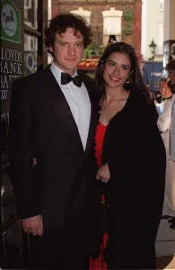 Colin Firth Actor and girlfriend Livia Giuggioli arriving for BAFTA Awards 1996
