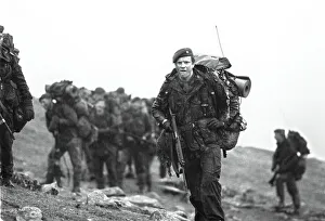 Colin Firth filming in Tumbledown'the story of Lieutenant Robert Lawrence (l)