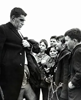 Colin Meads, New Zealand rugby player was interviewed by local schoolgirl Angela Hounsell