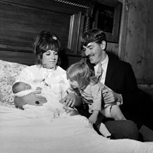 Publisher Prints: Comedian, actor and publisher Peter Cook with his wife Wendy daughter Lucy