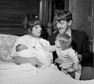 Comedian, actor and publisher Peter Cook with his wife Wendy daughter Lucy