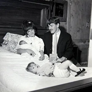 Comedian, actor and publisher Peter Cook with his wife Wendy daughter Lucy
