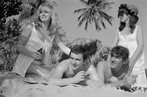 00168 Prints: Comedian, actor and publisher Peter Cook with his wife Wendy (right