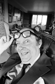 Comedian, Eric Morecambe, pictured at home in Harpenden, Hertfordshire, England