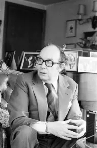 Comedian, Eric Morecambe, pictured at home in Harpenden, Hertfordshire, England