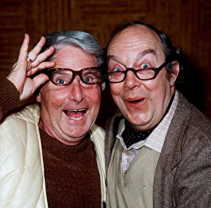 Comedian Ernie Wise with his sidekick Eric Morecambe in their heydey