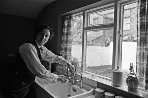 Kitchen Prints: Comedian Ken Dodd opens flats in Ducie Street and Beaconsfield Street, Toxteth, Liverpool