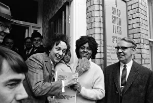 01005 Prints: Comedian Ken Dodd opens flats in Ducie Street and Beaconsfield Street, Toxteth, Liverpool