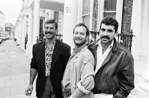 Comedian Kenny Everett pictured outside his home in South Kensington, London
