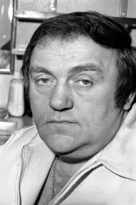 Comedian Les Dawson in his dressing room at Yorkshire Television studios