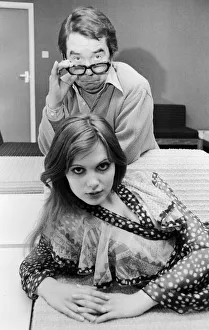 Comedian Ronnie Corbett with actress and model Madeline Smith at the BBC rehearsal room