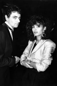 Comedian Rowan Atkinson and girlfriend Sunetra a BBC make up artist