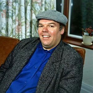 Comedian Roy Chubby Brown wearing tweed suit and cap Circa April 1986