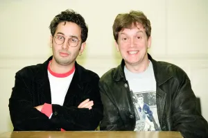 Comedians Frank Skinner and David Baddiel who hosted the British television programme