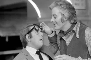 Comedians Ronnie Corbett and Danny La Rue at the London Palladium during the Royal